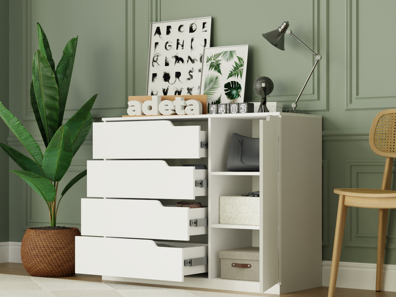 Комод Нордли 18 white ИКЕА (IKEA) изображение товара