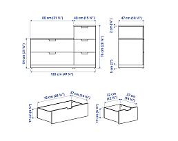 Изображение товара Комод Нордли 14 black ИКЕА (IKEA) на сайте adeta.ru