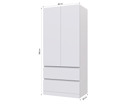 Изображение товара Распашной шкаф Мальм 313 white ИКЕА (IKEA) на сайте adeta.ru